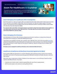 Zoom for Healthcare AI Explainer