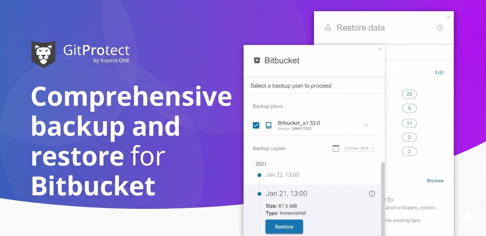 Backup and restore for Bitbucket Cloud and DC