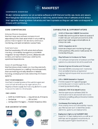 Manifest Government Overview