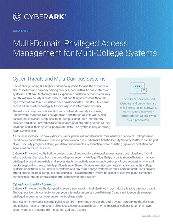 Multi-Domain Privileged Access Management for Multi-College Systems