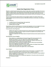 Global Deal Registration Policy