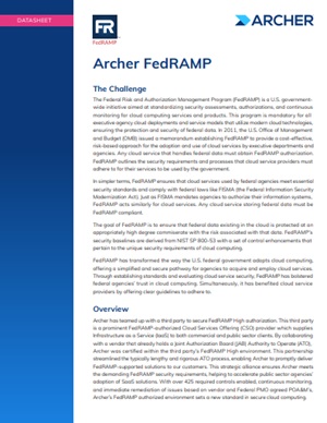 Archer FedRAMP