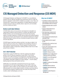 CIS Managed Detection and Response (CIS MDR)