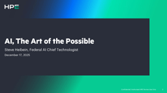 AI, The Art of the Possible