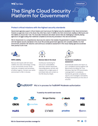 The Single Cloud Security Platform for Government Datasheet