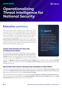 Operationalizing Threat Intelligence for National Security