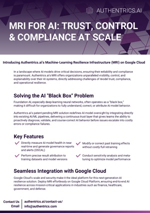 MRI for AI: Trust, Control & Compliance at Scale