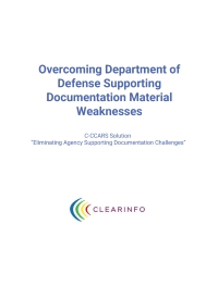 Overcoming Department of Defense Supporting Documentation Material Weaknesses