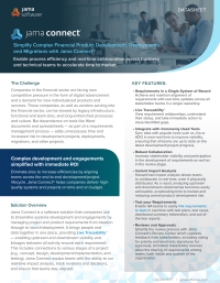 Simplify Complex Financial Product Development, Deployments, and Migrations with Jama Connect®