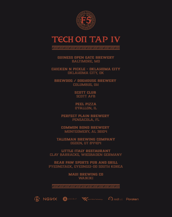 Tech on Tap 2025 Tour Schedule
