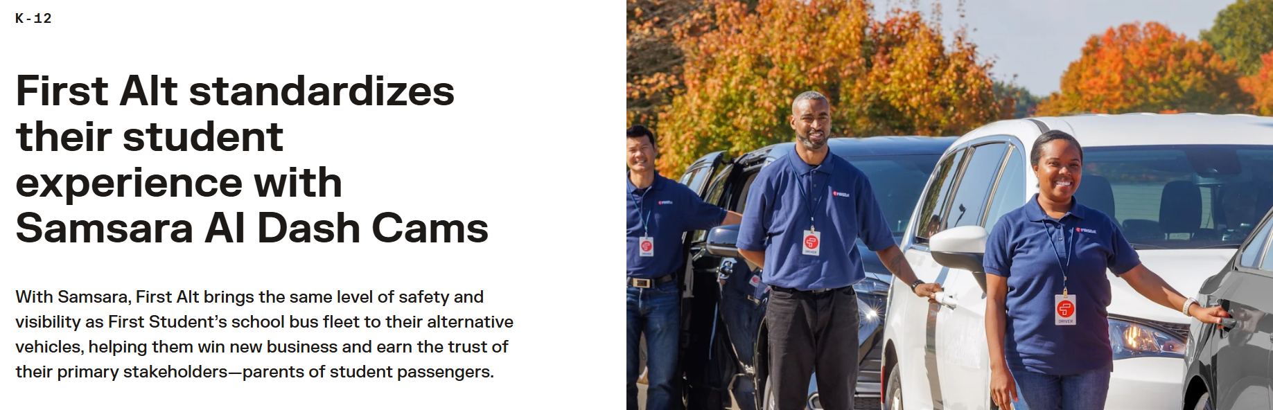 First Alt Standardizes their Student Experience with Samsara AI Dash Cams