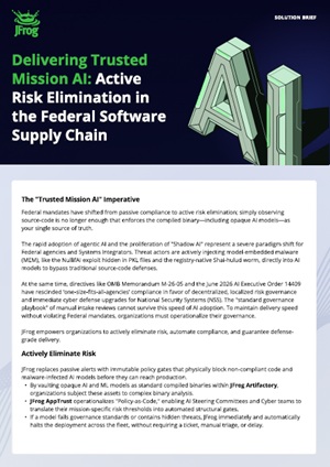 Delivering Trusted Mission AI: Active Risk Elimination in the Federal Software Supply Chain