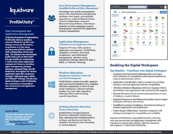 User Environment Management and Application Layering