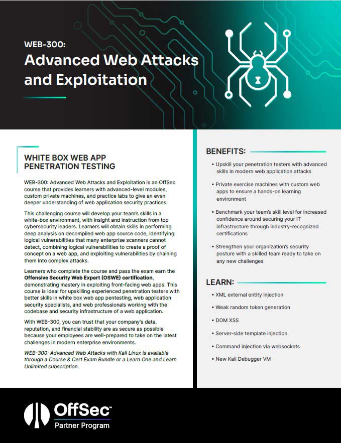 WEB-300: Advanced Web Attacks and Exploitation