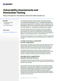 Vulnerability Assessments and Penetration Testing