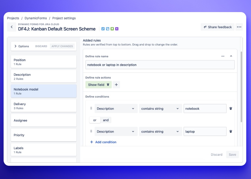 Create dynamic and intuitive forms in Jira.