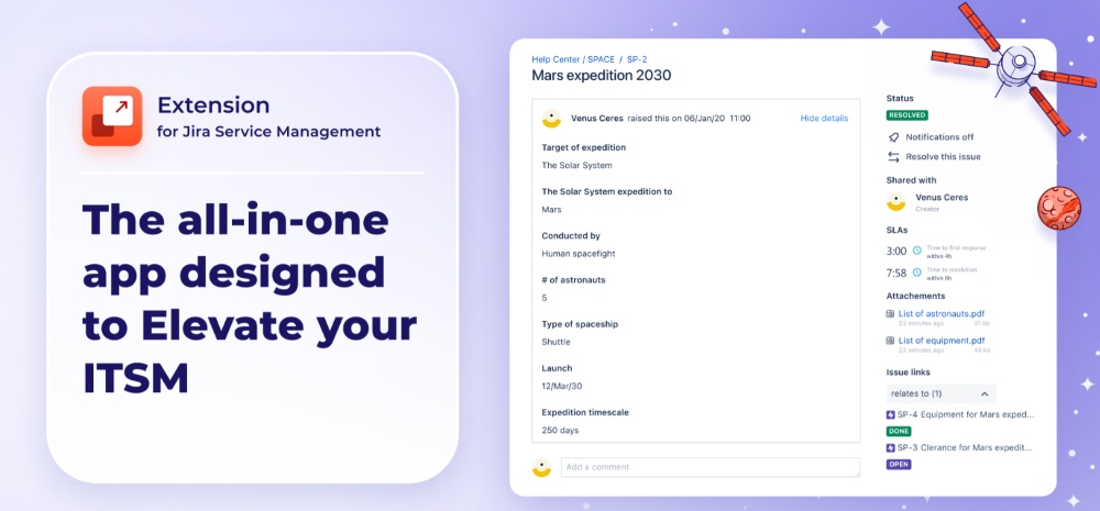 Extension for Jira Service Management