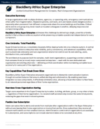 BlackBerry AtHoc Super Enterprise: Unified Critical Event Management for Complex, Multi-Component Organizations
