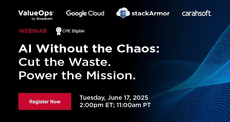 AI Without the Chaos: Cut the Waste. Power the Mission. Event Banner