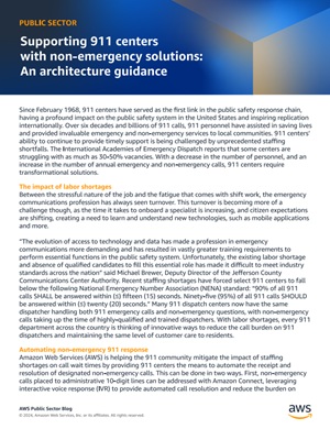 Supporting 911 Centers with Non-Emergency Solutions: An Architecture Guidance