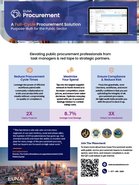 A Full-Cycle Procurement Solution Purpose Built for the Public Sector