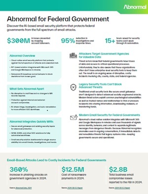 Abnormal for Federal Government