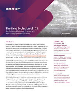 The Next Evolution of IDS