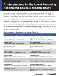 AI Infrastructure for the Age of Reasoning: Accelerated, Scalable, Mission-Ready