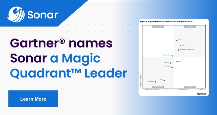 Gartner® names Sonar a Magic Quadrant™ Leader
