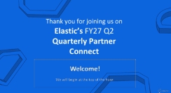Elastic FY27 Q2 Quarterly Partner Connect Slide Deck