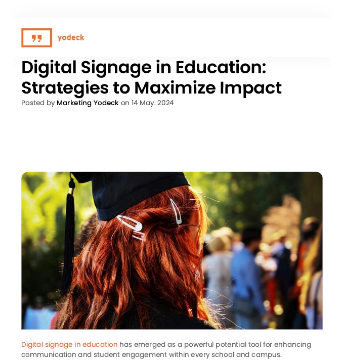 Digital Signage in Education: Strategies to Maximize Impact