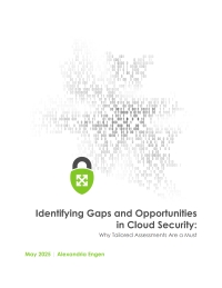 Identifying Gaps and Opportunities in Cloud Security: Why Tailored Assessments Are a Must