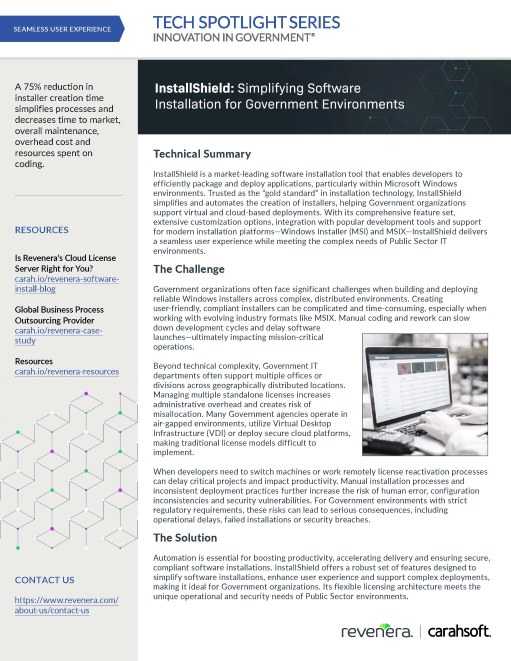 Tech Spotlight Revenera InstallShield 2025