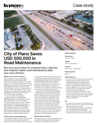 City of Plano Saves USD 500,000 in Road Maintenance