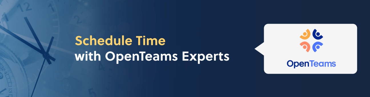 Schedule Time with OpenTeams Experts