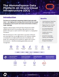 The Hammerspace Data Platform on Oracle Cloud Infrastructure (OCI)