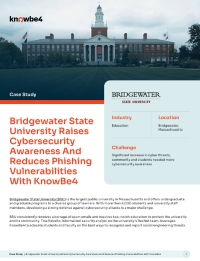 Bridgewater State University Raises Cybersecurity Awareness And Reduces Phishing Vulnerabilities With KnowBe4