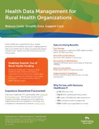 Health Data Management for Rural Health Organizations