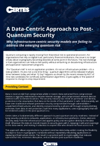 A Data-Centric Approach to Post-Quantum Security