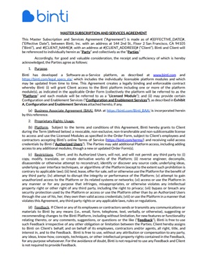 Master Subscription and Services Agreement