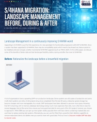 S/4HANA Migration: Landscape Management Before, During & After