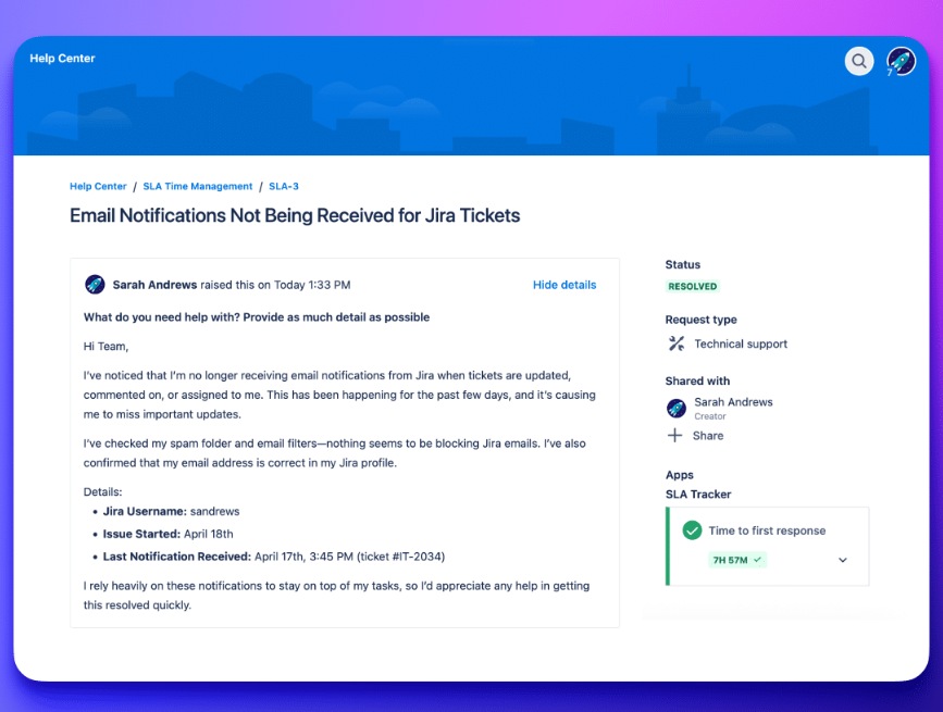 Provide customers real-time SLA visibility
