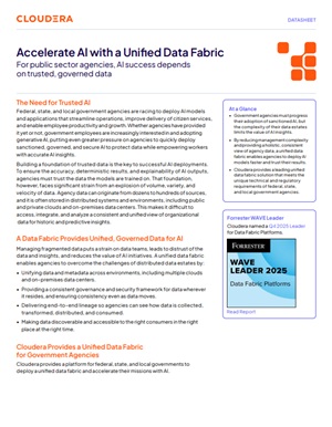 Accelerate AI with a Unified Data Fabric