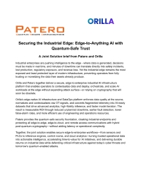 Securing the Industrial Edge: Edge-to-Anything AI with Quantum-Safe Trust
