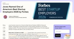 Joveo Named One of America’s Best Startup Employers 2026 by Forbes