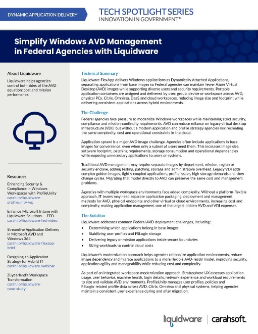 Simplify Windows AVD Management in Federal Agencies with Liquidware