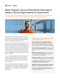 Better Together: Socure & Okta Bring a New Age to Modern, Secure Digital Identity for Government