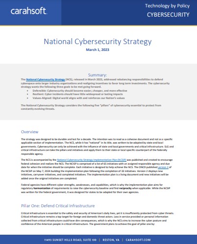 National Cybersecurity Strategy 