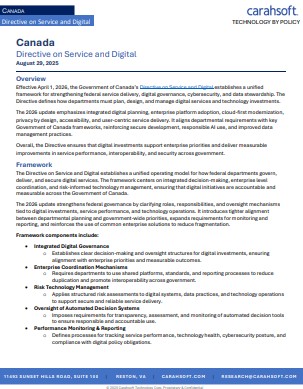 Canada Directive on Service and Digital