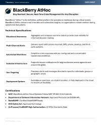 BlackBerry AtHoc Stay Resilient: Secure, Real-Time Crisis Management for Any Disruption